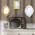 5 Pieces Miniature Dollhouse Mirror - European Frame Victorian Baroque Wall Mirror, Gold and Silver