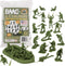 BMC Marx Plastic Army Men US Soldiers, 31pc OD Green WW2 Figures, Made in USA