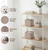 VIRETH HAUS 5-Pack 2 Closet, Storage Cubes Woven Rope Baskets - Sizes Organizer Bins for Shelf, Bookshelf, Nursery