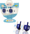 The Dreidel Company Bulk Wooden Hanukkah Dreidels, Solid Blue & White, Hand Painted with English Transliteration