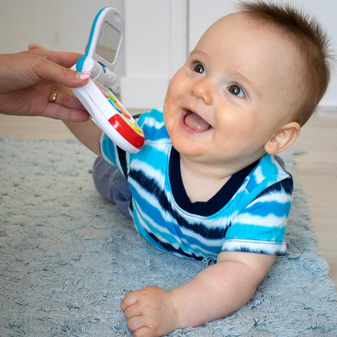 Baby Toy Flip Phone – Interactive Sound Music Buttons, Realistic Ringtone, Mirror, Fun Light Effects – Smartphone Toy