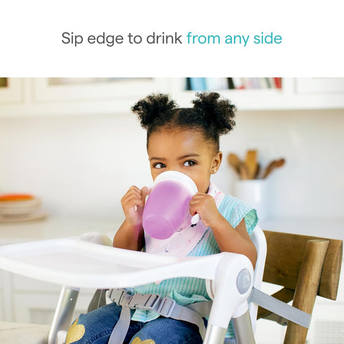 6 360 7 2 Pack, Munchkin Sippy Cup for Month Old and Up, Spill Proof Miracle Toddler Cups with Transition Handles