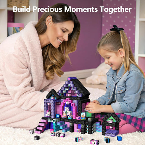 100PCS Set, GobiDex Magnetic Blocks for Girls, Build MagWonder with Magnet Building Toys Princess Sensory Gift for Boys
