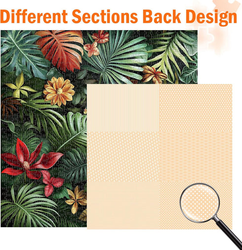 1000 24x24 Inches, Jigsaw Puzzles for Adults Pieces, Tropical Rainforest Plants Square Challenging Unique Puzzle