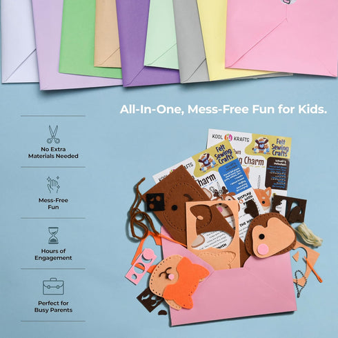 20 Set 20 Packaged, Arts & Crafts Kit for Girls The Surprise Craft Box, All-Inclusive DIY Craft with Fun Projects