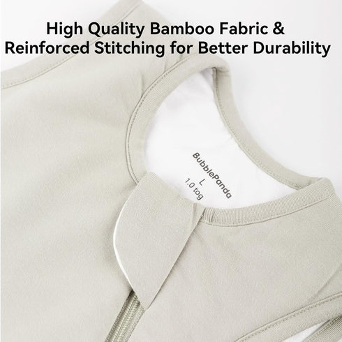 BubblePanda 6-12 1.0 2-Way Rayon Made from Bamboo Sleep Sack Months Tog Ultra Soft Baby Wearable Blanket Toddler Sleep