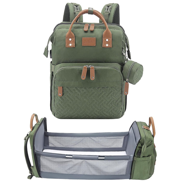 JOLLITO Diaper Bag Backpack with Changing Station Large Capacity Multifunction Baby Bags