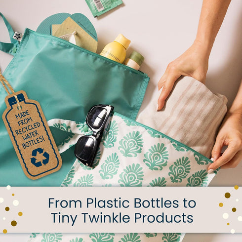 1-Pack Tiny Twinkle Mess Proof Wet Bags | Reusable Waterproof Wet Bags for Swimsuits | Baby Clothes | Travel & Diaper