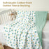 david's kids Muslin Baby Blanket - Soft Lightweight with Muslin Cotton Front, 30x40 Inches, Leaf