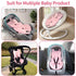 3in1 Newborn,3D Reversible Carseat Head Body Support Minnky Infant Car Seat Insert,Extra Soft Breathable Baby Car Seat
