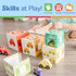 Melissa & Doug Nesting and Sorting Garages and Cars, 7 Graduated Garages and 7 Stackable Wooden Cars