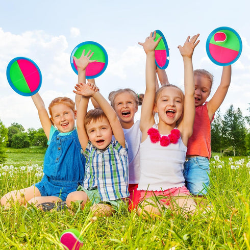 Toss and Catch Ball Set, Upgraded Beach Toys Outdoor Games for Kids Ages 3-12, Paddle Catch Toy Games for Family Gifts