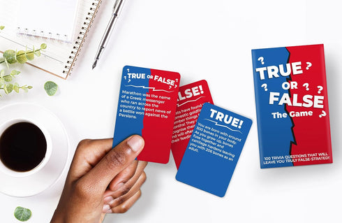 Gift Republic True Or False Trivia - 100 Questions Card Game