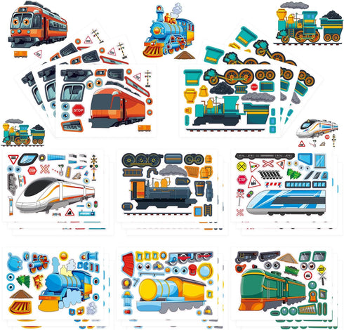 T-Antrix 24 Sheets Make A Train Stickers Make Your Own Stickers for Kids