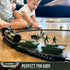 Set 4-8 2-4 USA Electric Express Train for Kids Ages - Military Toy Polar Train Model with Helicopter, Tank, Soldiers