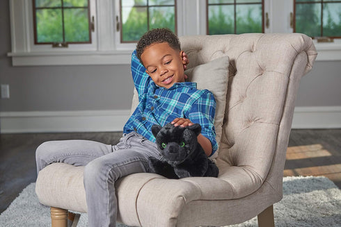 Wild Republic Jaguar Black Cuddlekins Stuffed Animal - 12 Inches, Plush Toy Gift for Kids