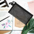 yuntop 6 (A4) PCS Mesh Pouch, Black Nylon Mesh Cosmetic Zipper Bags for Home Office Purse Diaper Bag