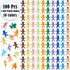 ZZYFGH 100 Mini Plastic Baby Figurines in 10 Colors, Tiny 1 Inch Dolls for Baby Shower Ice Cube Game, Bulk King Cake