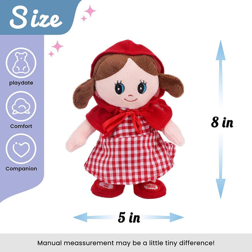 Hopearl Talking Singing Doll, Repeats What You Say, Electric Interactive Toy, Plush Buddy Gifts for Toddlers, Red, 8''