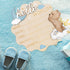FYSUIMU Bear Theme Birth Announcement Sign Hello World Newborn Sign Cute Blue Bear Newborn Milestone Wooden Board