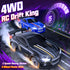 JoySpark Toys 1:64 2-Speed 2.4GHz 4 Mini RC Drift Car Scale, Remote Control Car with LED Lights & Modes, Stunt Drifting
