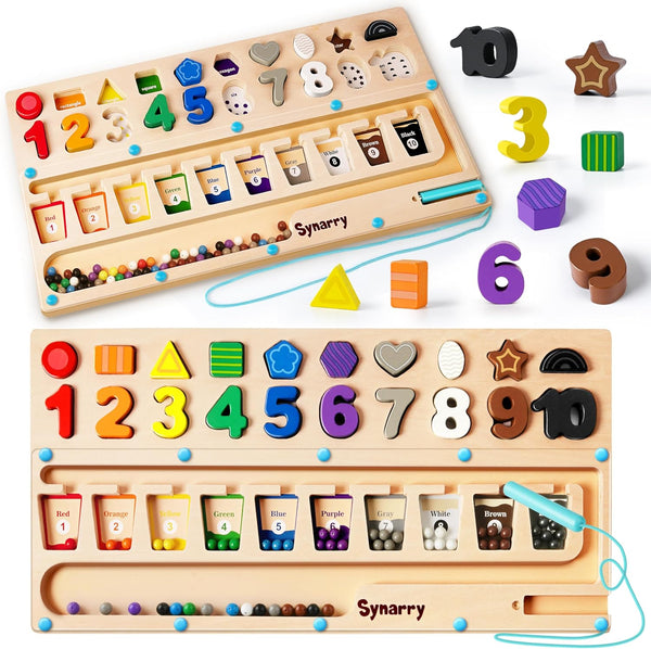 SYNARRY 3 in 1 Montessori Toys for 3+ Year Old, Educational Magnetic