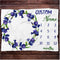 Personalized Iris Flower Baby Monthly Blanket, Custom Iris Flower Baby Nursery Monthly