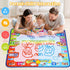 KIZZYEA Water Doodle Mat for Kids - Large Coloring Painting Writing Mat - Educational Toys for 2-5 Years Old Boys Girls