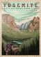 MyPuzzle Yosemite National Park - Vintage Travel Poster, Premium 500 Piece Jigsaw Puzzle for Adults