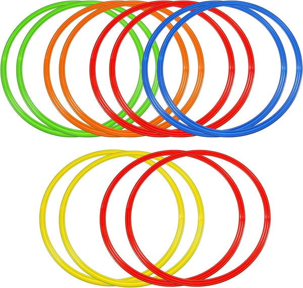 Libima Obstacle Course Ring Set, 12 Pcs Large Exercise Hoops for Gymnastics Practice & Educational Activities