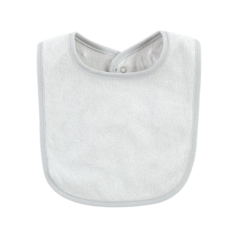 Hudson Baby Unisex Baby Rayon from Bamboo Bib - 10pk with Waterproof Lining, Gray White, One Size