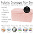 Sweet Jojo Designs Pink Floral Rose Girl Small Fabric Toy Bin Storage Box Chest For Baby Nursery Kids Room - Solid