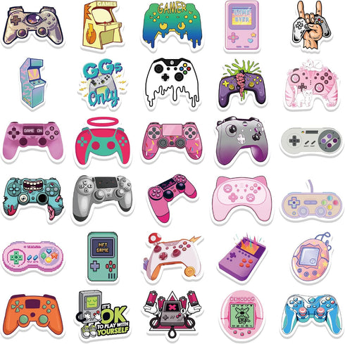 100 Pcs Video Game Water Bottle Stickers for Boys - Gaming Gamer Stickers.
