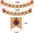 Friendsgiving Banner Burlap, Thanksgiving Decorations, Rustic Turkey Pumpkin Bunting for Party Supplies and Decor