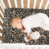 CaTaKu Crib,28"x 52" Baby Crib Sheets Brown Leopard Animal Print Mini Crib Sheets Fitted for Girls Boys,Neutral Soft