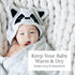 Natemia Premium Hooded Baby Towels - Ultra Soft Baby Bath Towel with Animal Design, Toddler Bath Towel, Newborn Towels