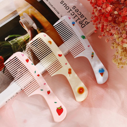 Jeletonp Set,Small Comb,2 Set Toddler Comb Cute Hair Piece Mini Hair Comb For Baby Girls Boys Kid (Yellow Orange)