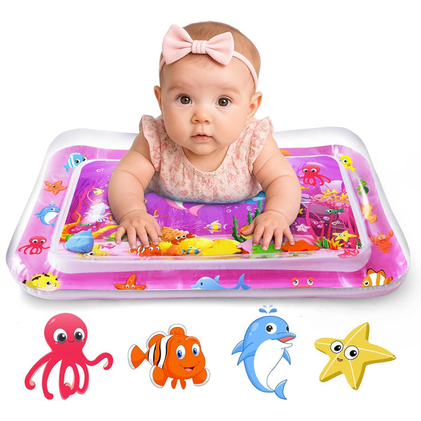 Yeeeasy Tummy Time Water Mat for Girl, Baby Girl Toys for 0,