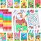 BenLouis 24 Summer Mini Coloring Books Kids with 24 Stacking Crayons Beach