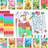 BenLouis 24 Summer Mini Coloring Books Kids with 24 Stacking Crayons Beach