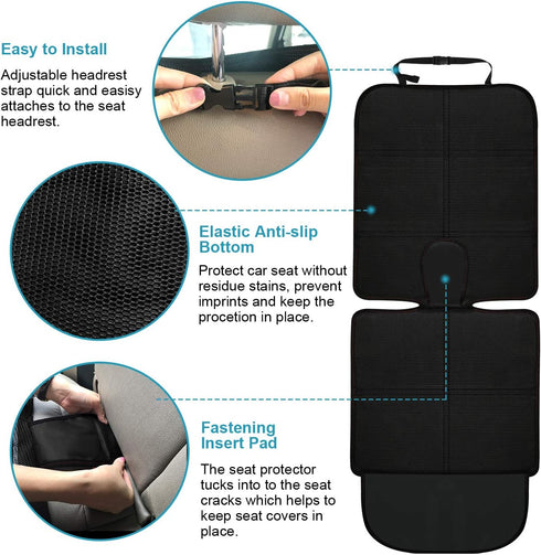 MORROLS -1 Pack Car Seat Protector for Child, Baby, Pets car seat Cover with Thick Padding- Waterproof Universal Size