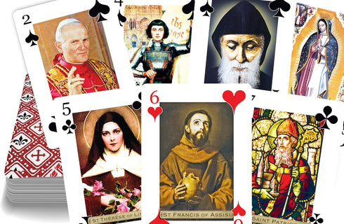Premium Card Deck Featuring The Saints - High-Quality Design