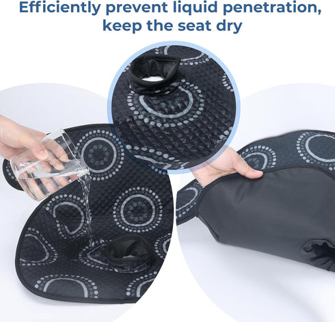 COOLBEBE 2 Pack (Black,2PC) Infant Car Seat Protector for Potty Training, Dry Waterproof Car Seat Liner Toilet Training
