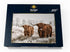 MyPuzzle Hairy Scottish Highland Cattle in A Winter Landscape, Premium 1000 Piece Jigsaw Puzzle