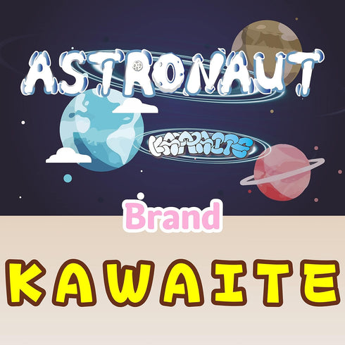 Kawaite 2 Pack Astronauts Squishy Stress Ball Squeeze Fidget Toys for Kids and Adults - Gold and Pink Astronauts