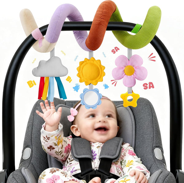 Stuffed Spiral Baby Car Seat Toys, Best Newborn Shower Gifts, Soft Infant