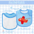 7Pcs Cotton Waterproof Baby Bibs with Hook Loop Closure, Keepsake Gift for Newborns