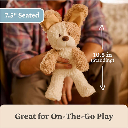 0 7" GUND Baby Peek-a-Boo Peeki Puppy Plush, Dog Stuffed Animal, Baby Toy for Ages and Up, Brown/Cream