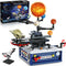 Solar System Building Sets with Light, Rotatable Space Exploration Toys with 9 Planets & Rocket Sets for Kids Age 6+