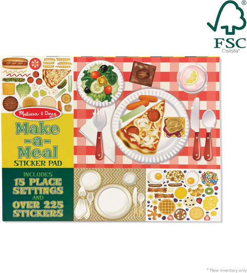 225+ Melissa & Doug Sticker Pad - Make-a-Meal, Food Stickers